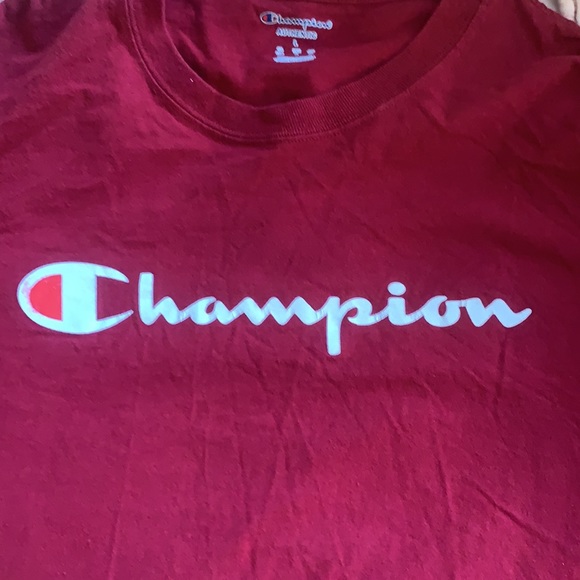 Heavy duty champion men’s Long sleeve red T-shirt size large, cotton - Picture 6 of 6